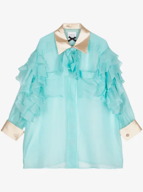 Edward Achour Paris Blouse met ruches