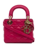 Christian Dior Pre-Owned 2013 Dior Mini Lambskin Cannage Lady - Pink