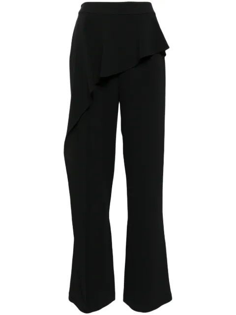 Edward Achour Paris pantalones acampanados con detalles de volantes