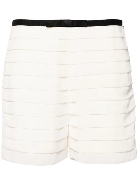 Edward Achour Paris shorts con pinzas y detalle de moño