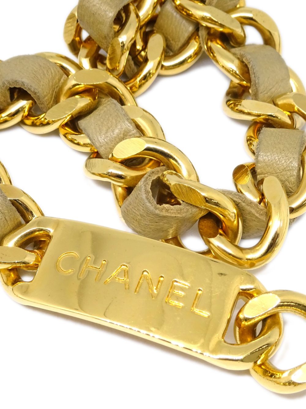 Pre-owned Chanel Medallion 搭链腰带（1990-2000年典藏款） In Gold