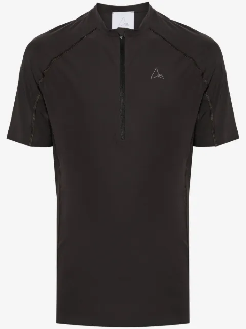 ROA logo-print zip-up T-shirt