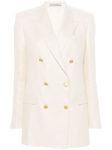 Tagliatore linen double-breasted blazer Women