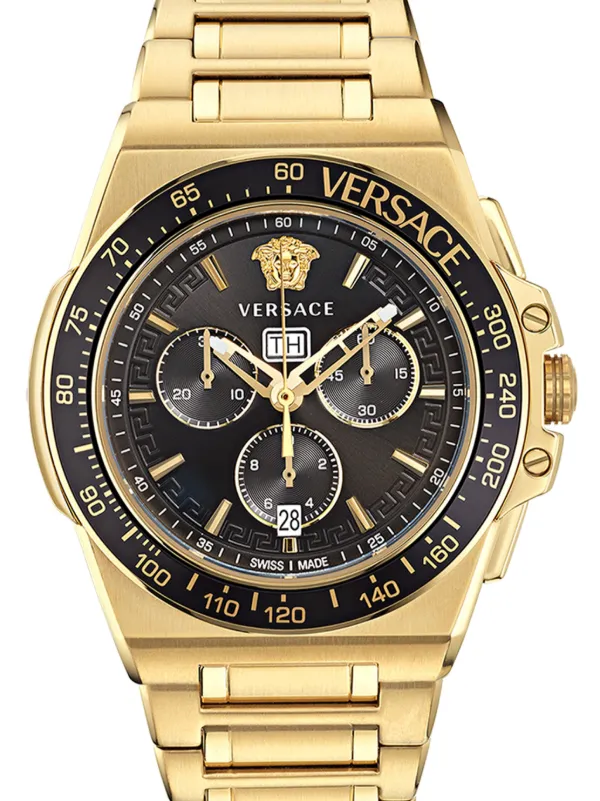 VERSACE クロノグラフ 時計 ゴールド/ブラック VERSACE ゴールド ブラック クロノグラフ 時計