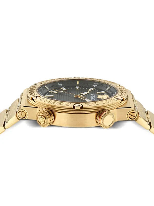 Versace Greca Logo Diver 43mm | Black | FARFETCH