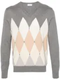 Ballantyne argyle intarsia-knit jumper - Grey