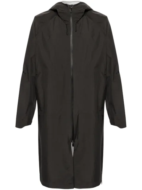 Herno zip-up hooded maxi raincoat