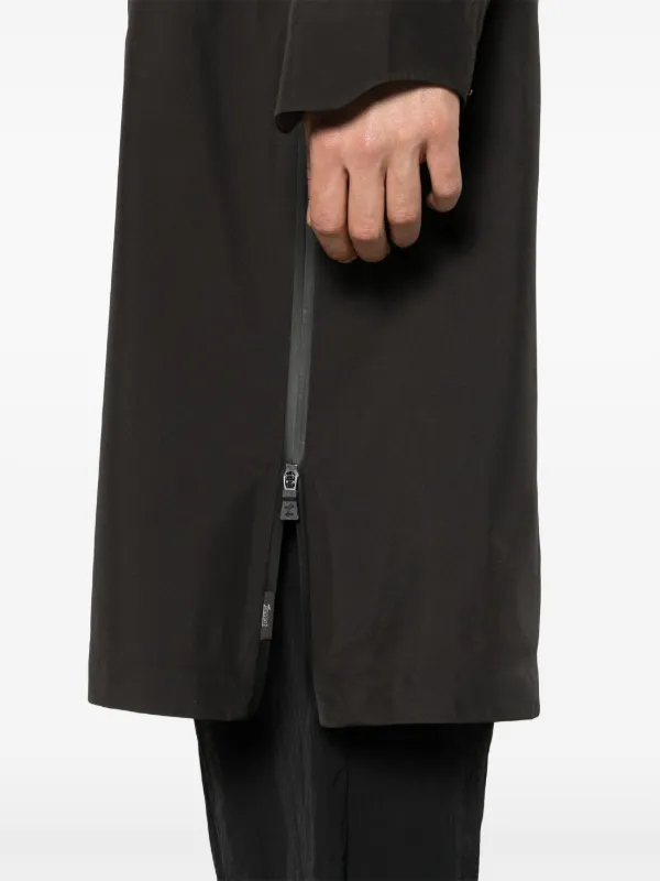 【関税&送料込み】Herno Hooded Raincoat With Zip Herno zip-up Hooded Maxi Raincoat | Grey | FARFETCH