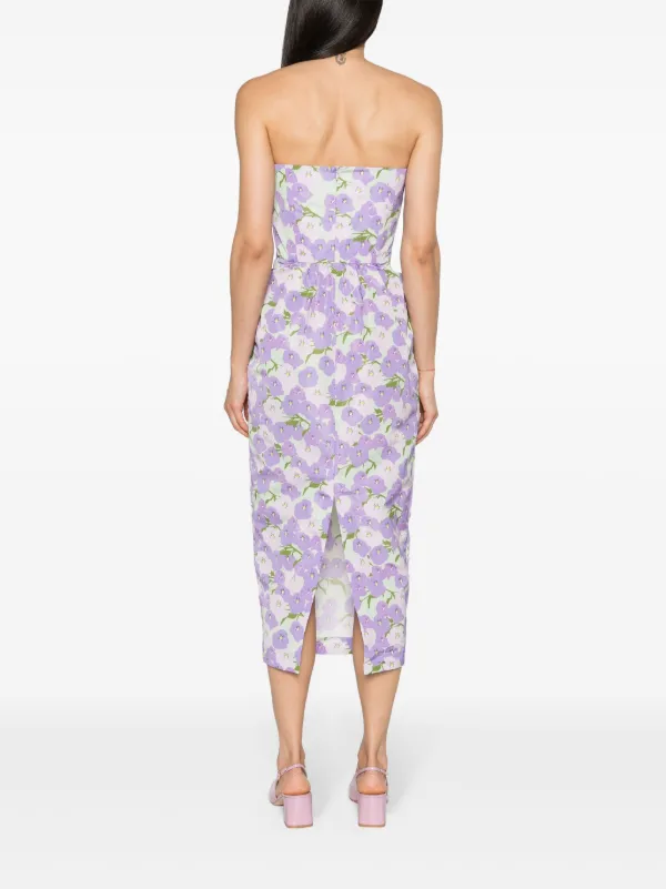 Bernadette Lena floral print Midi Dress Purple FARFETCH CA