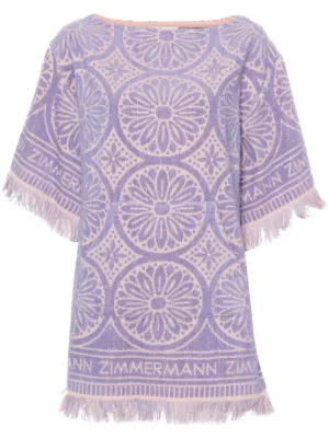 【Zimmermann】Printed cotton beach cover-up Printed cotton beach cover-up in blue - Zimmermann | Mytheresa