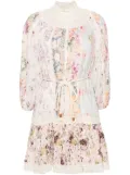 ZIMMERMANN Halliday floral-print minidress - Neutrals