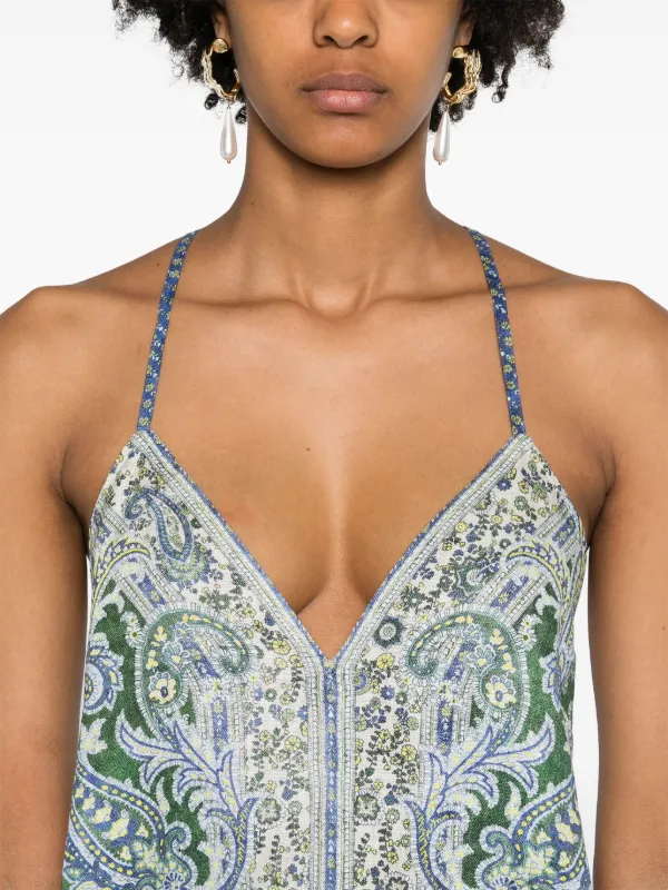 ZIMMERMANN Ottie Swing Linen Minidress | Green | FARFETCH