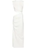 Christopher Esber cut-out draped maxi dress - White
