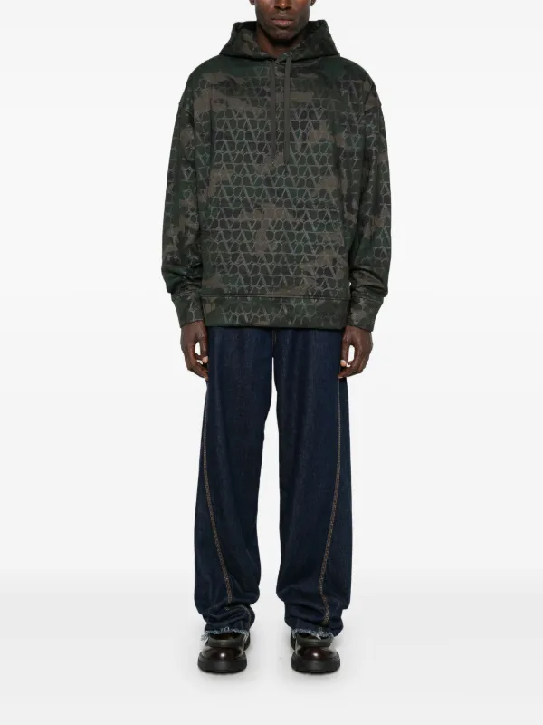 VALENTINO GRAPHIC CAMO HOODIE