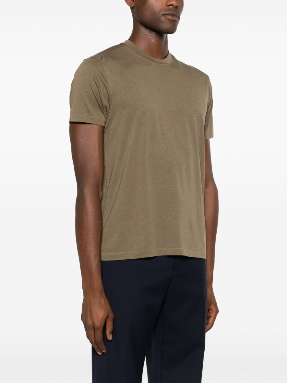 Shop Tom Ford Logo-embroidered Jersey T-shirt In Green