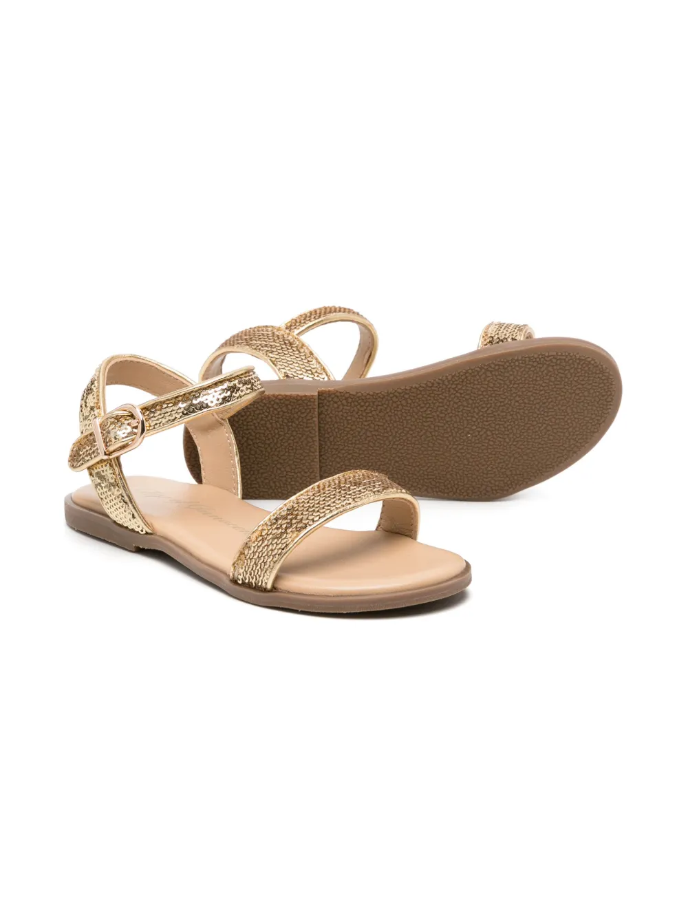 Shop Age Of Innocence Iris Sequin-embellished Sandals In Gold