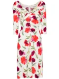 DVF Diane von Furstenberg Jim floral-print midi dress - White