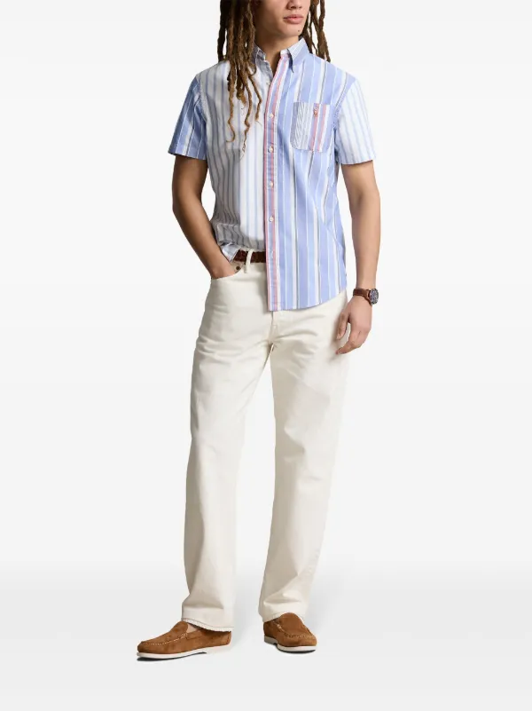 Polo Ralph Lauren Striped Cotton Shirt | Blue | FARFETCH JO