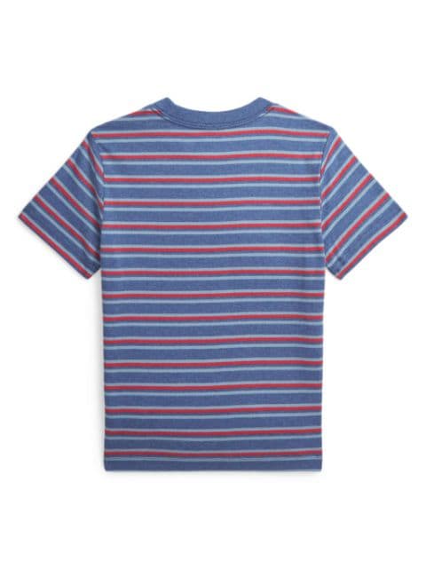 striped logo-embroidered T-shirt 