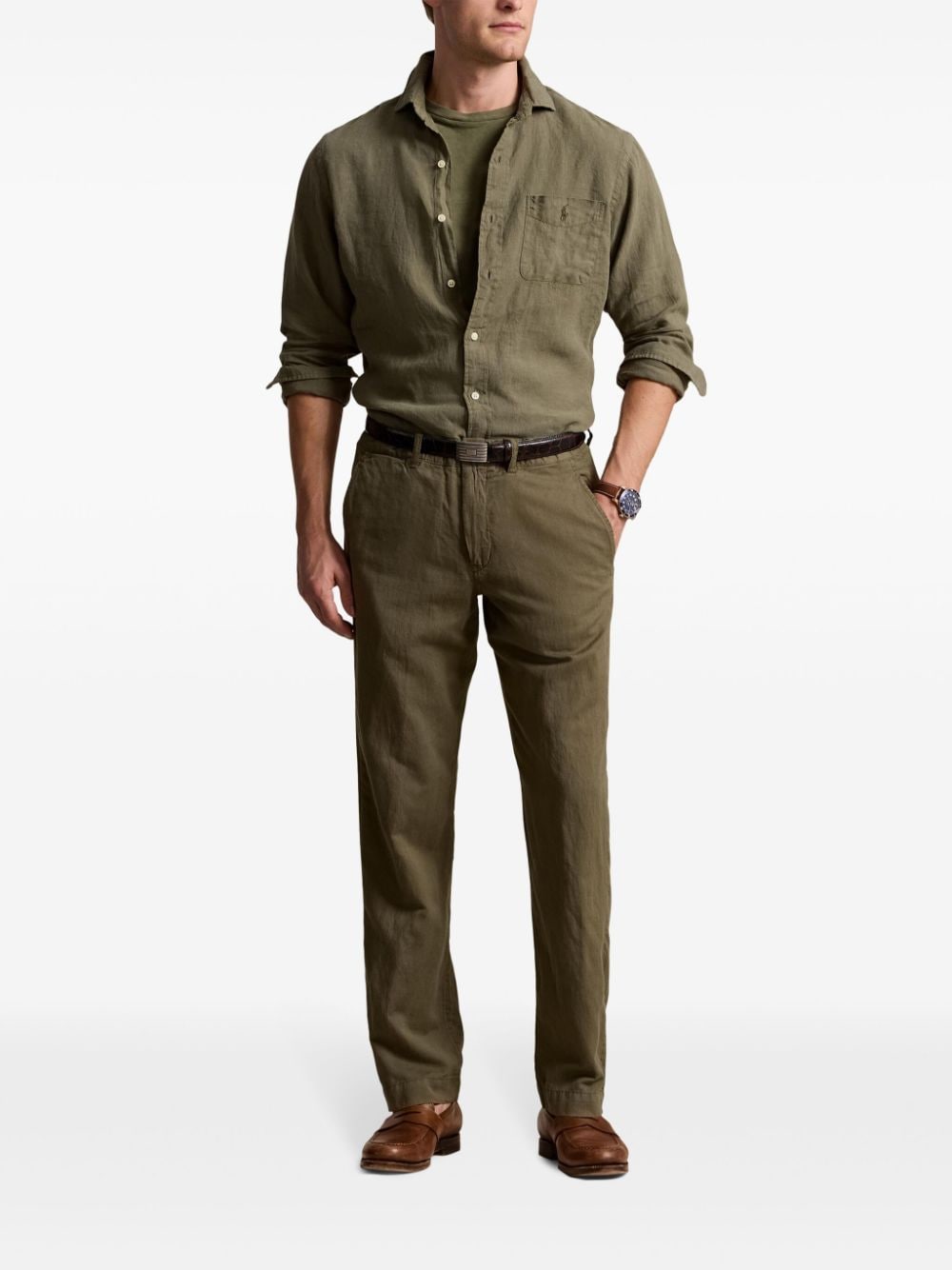 Shop Polo Ralph Lauren Bedford Chinos In Green