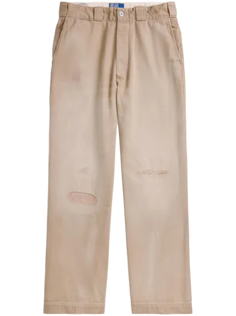 Polo Ralph Lauren distressed straight-leg trousers