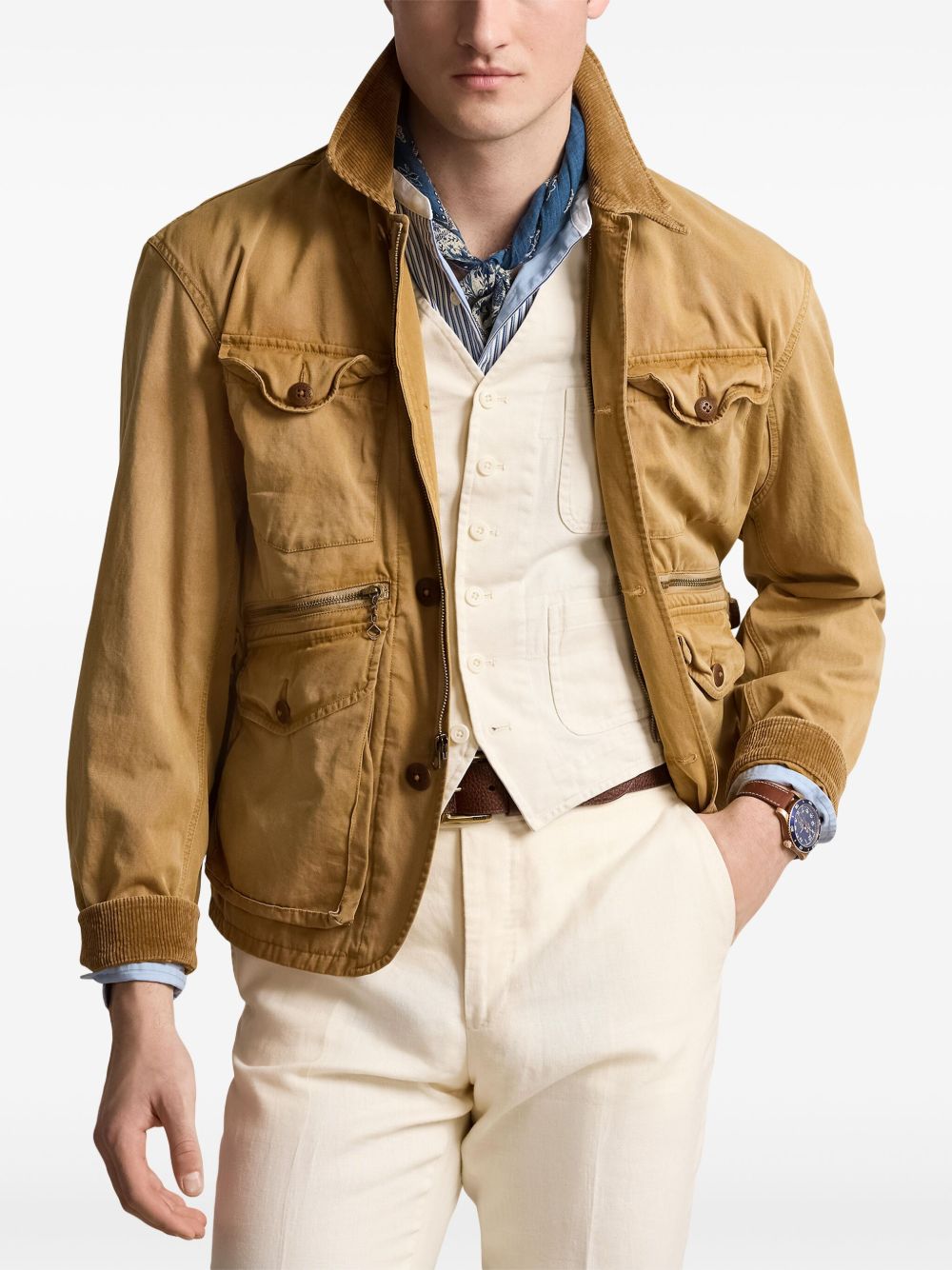 Polo Ralph Lauren corduroy-detail cotton bomber jacket Men