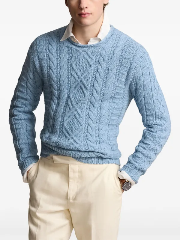 ★★POLO RALPH LAUREN★★ Long sleeve knit jersey blue MNPOK Polo RL Men's Long Sleeve Jersey Knit Pullover Hoodie (Navy