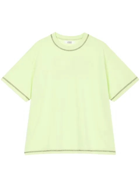 STUDIO TOMBOY slogan-print contrast-stitching T-shirt