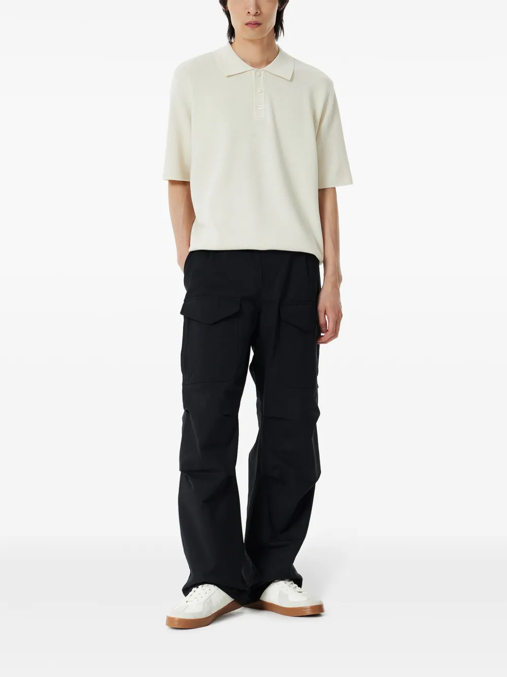 STUDIO TOMBOY Broek met ruches - Zwart