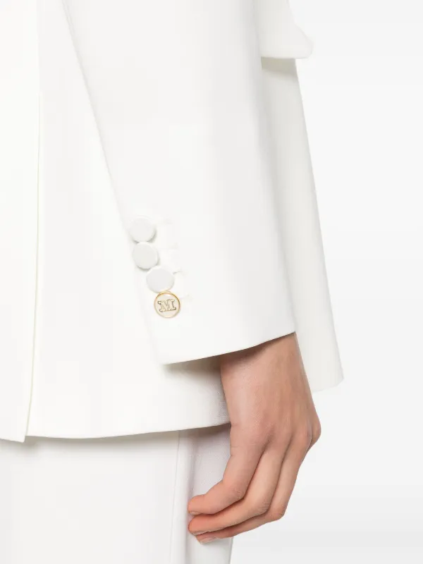 Max Mara Plinio single-breasted Blazer | White | FARFETCH