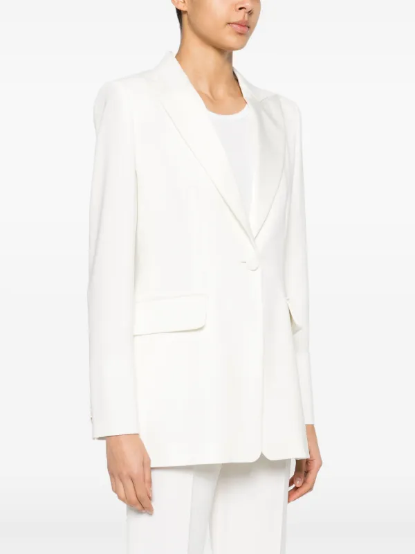 アウターその他 MAX MARA Woman Blazer White 2421046031600 001 Max Mara Plinio single-breasted Blazer | White | FARFETCH