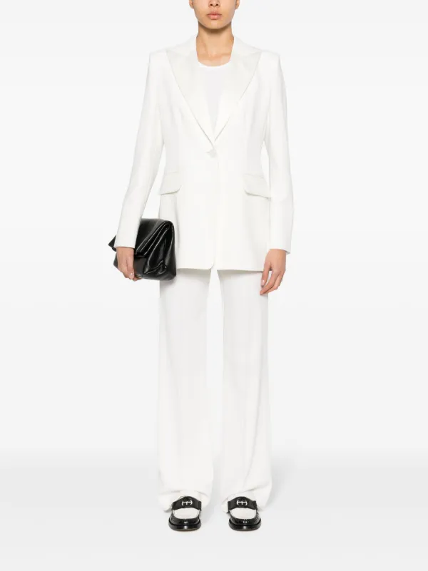 アウターその他 MAX MARA Woman Blazer White 2511041021600 001 Max Mara Plinio single-breasted Blazer | White | FARFETCH