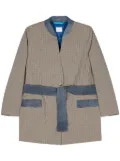 Merci checked tied blazer - Neutrals