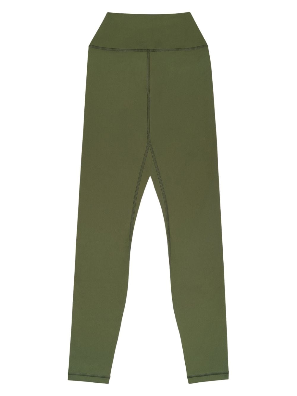 Shop Sporty And Rich Serif Logo Performance Leggings In Green