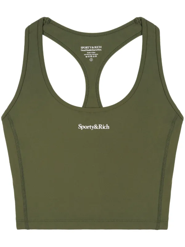 sporty&rich スポーツタンクトップ Sporty & Rich ロゴ タンクトップ | グリーン | FARFETCH JP