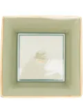 ETRO HOME Pegaso-motif porcelain tray (16cm x 16cm) - Green