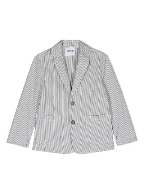 Aspesi Kids pinstriped single-breasted blazer