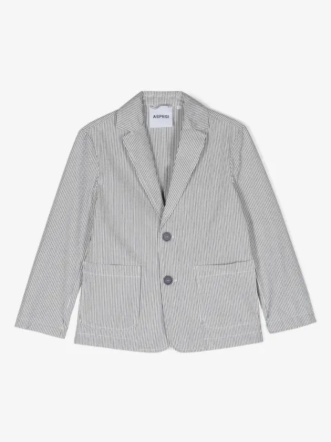 Aspesi Kids pinstriped single-breasted blazer