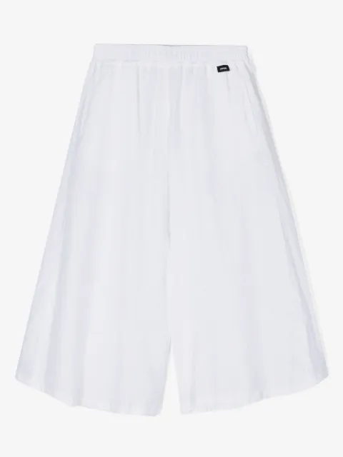 Aspesi Kids wide-leg linen trousers