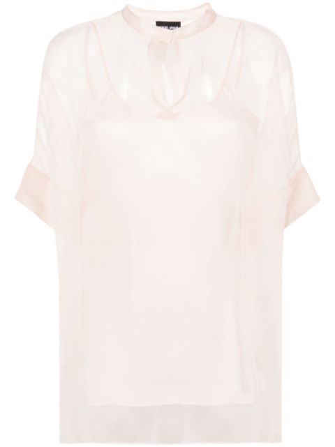 Giorgio Armani sheer layered silk blouse Women