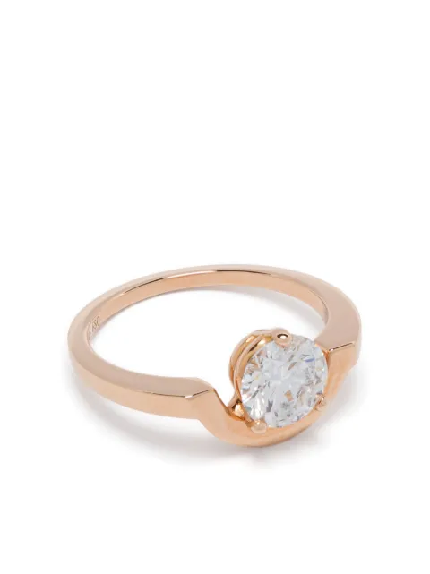 Loyal.e Paris bague Intrépide Petit en or rose 18ct pavée de diamants