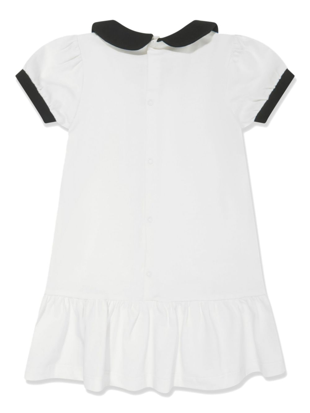 Aigner Kids Jurk met logoprint en ruches - Wit