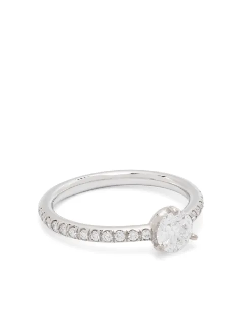 Loyal.e Paris bague Absolu.e en or blanc 18ct pavée de diamants