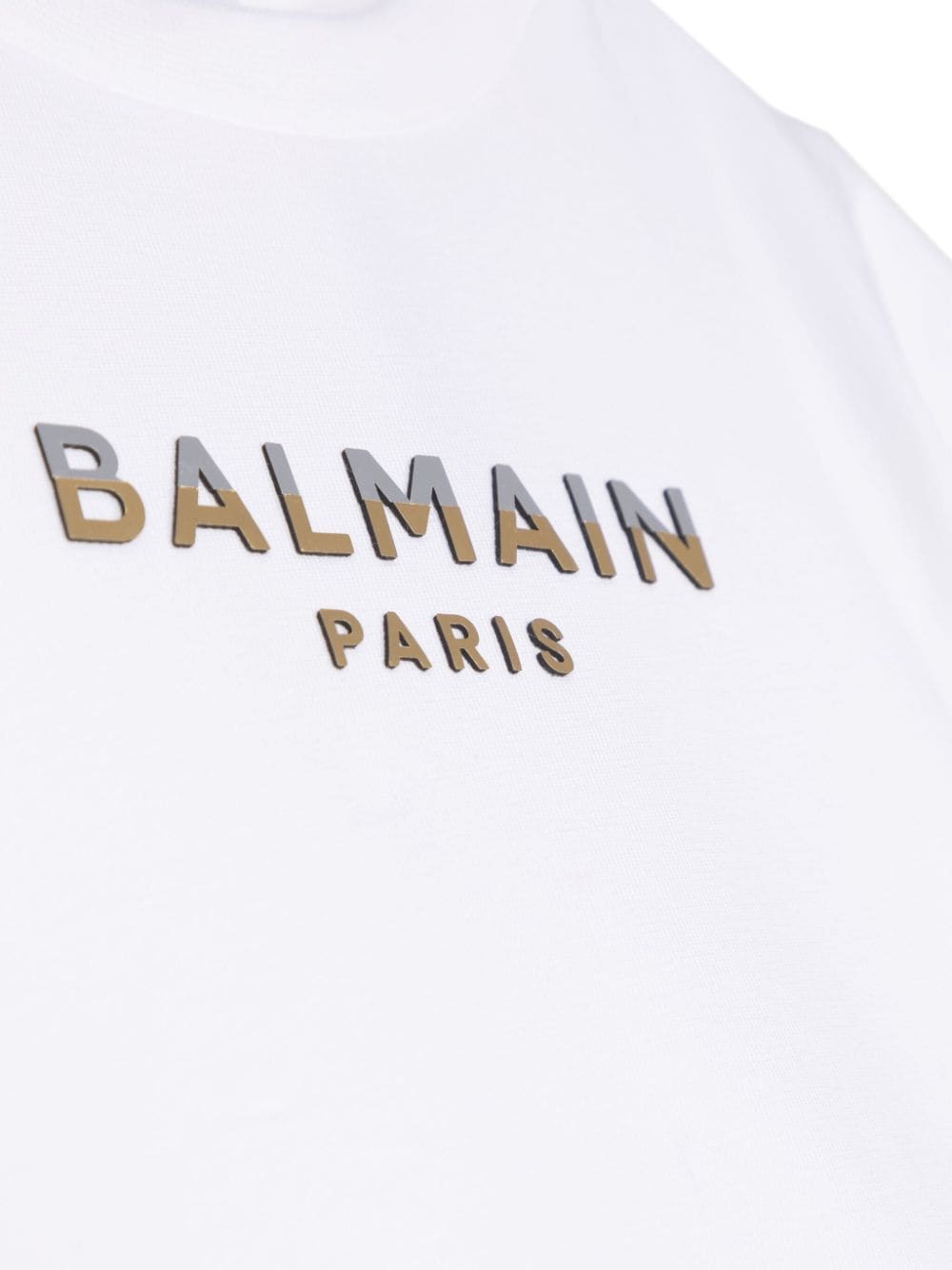 Shop Balmain Logo-appliqué Short-sleeve T-shirt In White