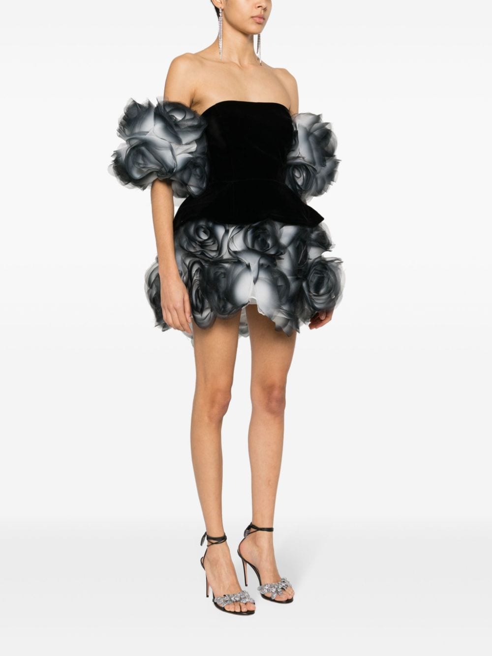 Ana Radu Strapless mini-jurk Zwart