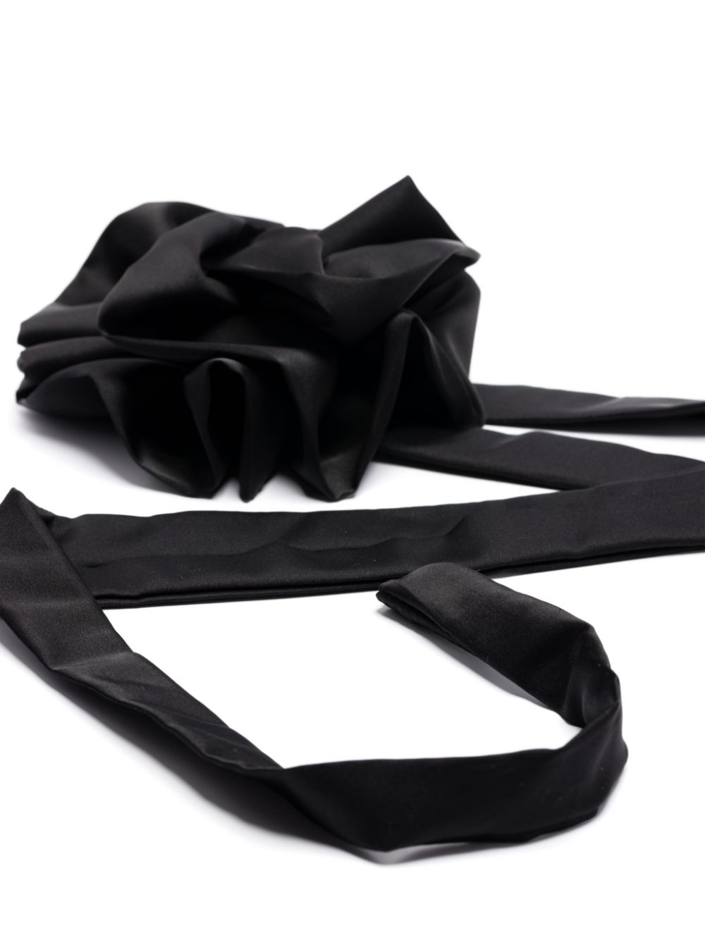 Shop Atu Body Couture X Rue Ra Floral-appliqué Tie In Black