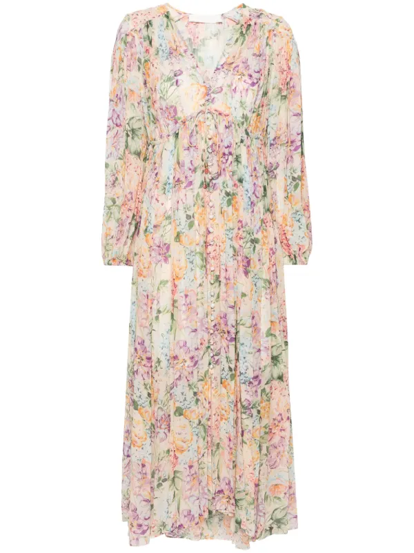 knee length dresses for ladies Printed V-Neck Maxi Cami Dress – Charming Charlie main image 1