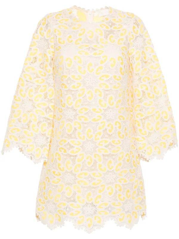 関送込◆Zimmermann◆ミニドレス ZIMMERMANN Golden Lace ミニドレス | ニュートラル | FARFETCH JP