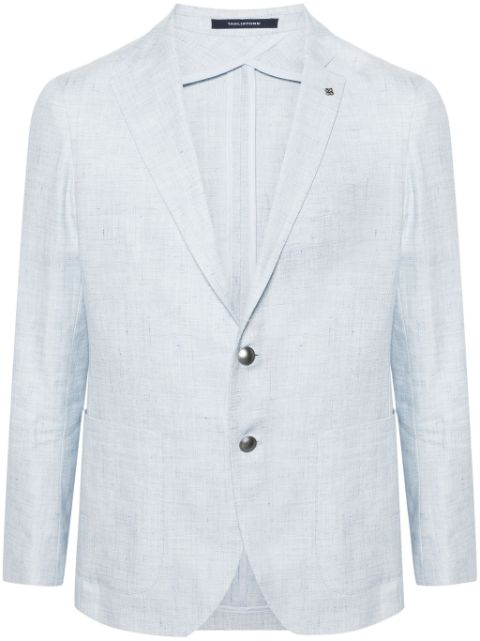 Tagliatore slub-texture single-breasted blazer Men