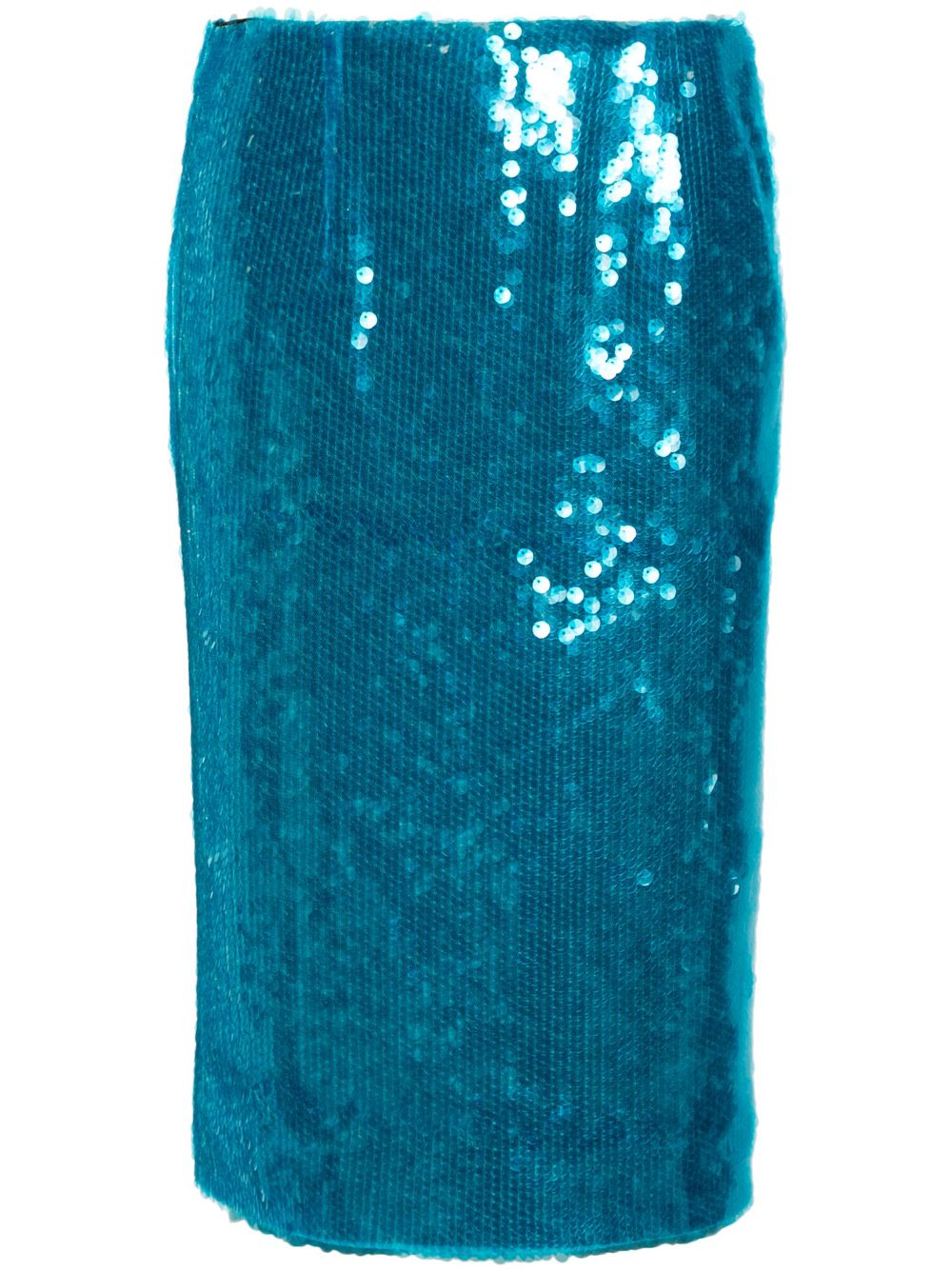 16arlington Delta Sequinned Midi Skirt In Blue